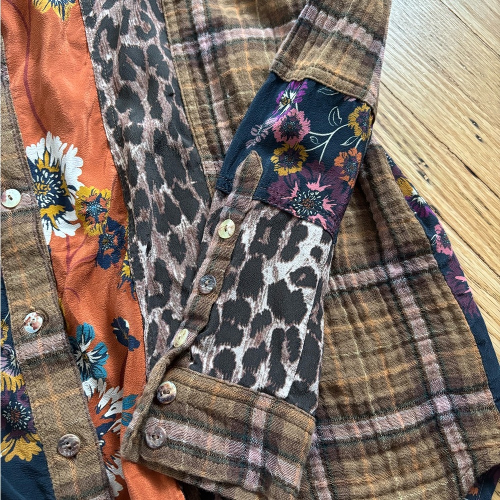 Johnny Was Workshop cotton button down size XS - image 5